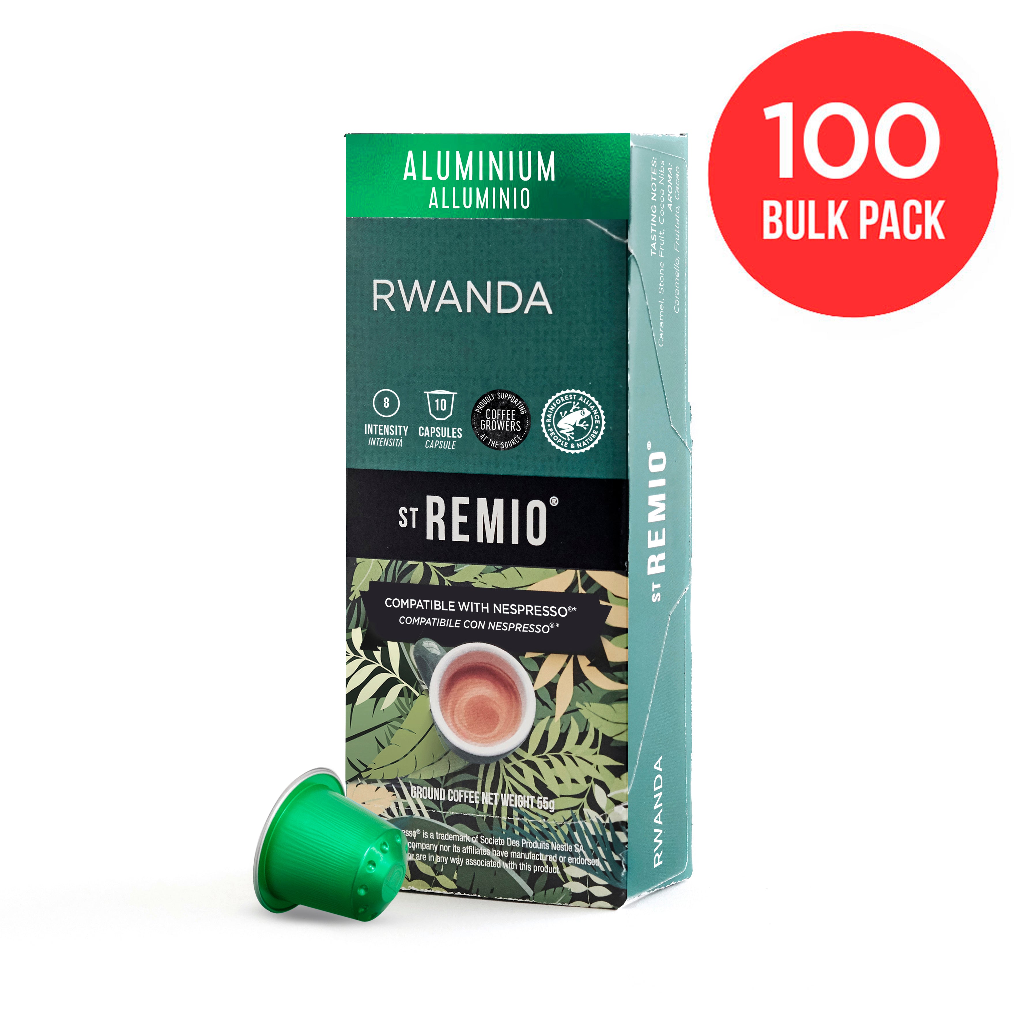 RWANDA - Nespresso®* Aluminum Compatible Capsules – St Remio Coffee