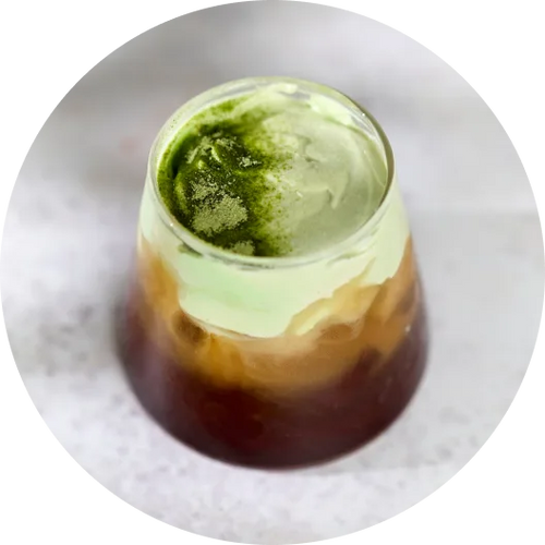 Coconut Cold Brew with Matcha Cold foam