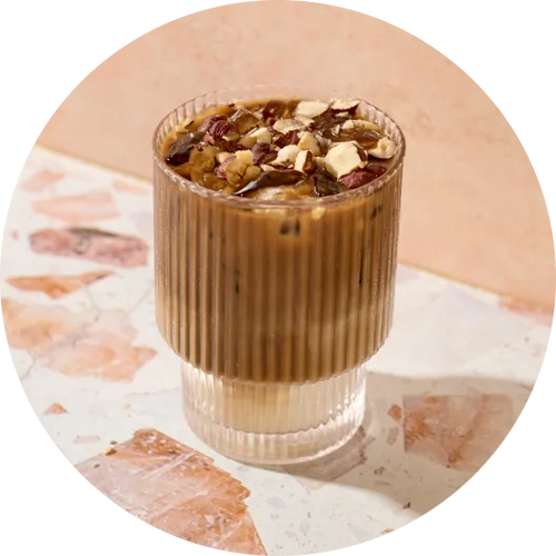 Hazelnut Iced latte